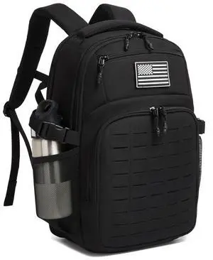 Military tactical backpack Laser-Cut MOLLE Webbing, backpack for men black small tactical assault bag (Black, 20 inch) Military tactical backpack Laser-Cut MOLLE Webbing, backpack for men black small tactical assault bag (Black, 20 inch)