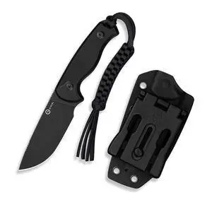 Timberbark Fixed Blade Knife with Kydex Sheath & Clip, 3.2" 14C28N Blade G10 Handle with Lanyard, Ideal EDC Hunting Knife for Outdoor Adventures Camping Hiking C23094-1, Black Timberbark Fixed Blade Knife with Kydex Sheath & Clip, 3.2" 14C28N Blade G10 Handle with Lanyard, Ideal EDC Hunting Knife for Outdoor Adventures Camping Hiking C23094-1, Black