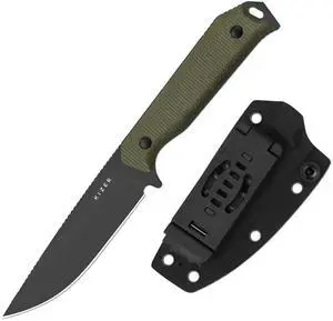 Begleiter Fix Fixed Blade Knife, 3.78" Drop Point D2 Blade Hunting Knives with Kydex Sheath, Green Micarta Handle EDC Knife for Camping Hunting Survival 1045MD3 Begleiter Fix Fixed Blade Knife, 3.78" Drop Point D2 Blade Hunting Knives with Kydex Sheath, Green Micarta Handle EDC Knife for Camping Hunting Survival 1045MD3