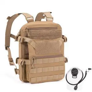 ABP Tactical MOLLE Hydration Backpack Military Assault Vest Back Panel Pack for Men Training Hiking Airsoft with 2.5L Bladder ABP Tactical MOLLE Hydration Backpack Military Assault Vest Back Panel Pack for Men Training Hiking Airsoft with 2.5L Bladder