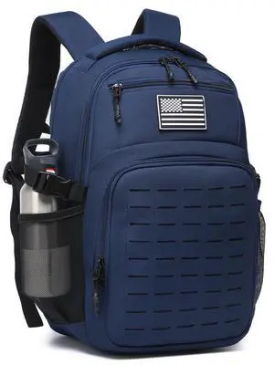 Military tactical backpack Laser-Cut MOLLE Webbing, backpack for men small tactical assault bag (Blue, 20 inch) Military tactical backpack Laser-Cut MOLLE Webbing, backpack for men small tactical assault bag (Blue, 20 inch)