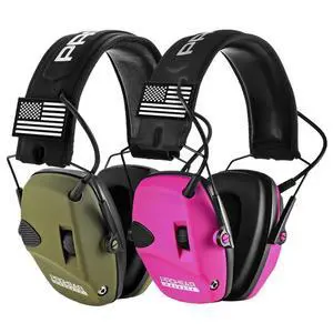 2 Pack Electronic Ear Protection for Shooting with 4X Sound Amplification, Gun Range Hearing Protection Muffs, NRR 23dB Noise Reduction Headphones for Hunting, Green and Pink 2 Pack Electronic Ear Protection for Shooting with 4X Sound Amplification, Gun Range Hearing Protection Muffs, NRR 23dB Noise Reduction Headphones for Hunting, Green and Pink