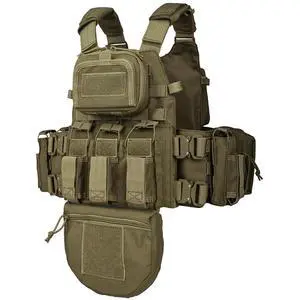 YAKEDA Tactical Training Vest with PALS System - Multi-Pocket Adjustable Straps Quick-Release Buckle for Hunting YAKEDA Tactical Training Vest with PALS System - Multi-Pocket Adjustable Straps Quick-Release Buckle for Hunting