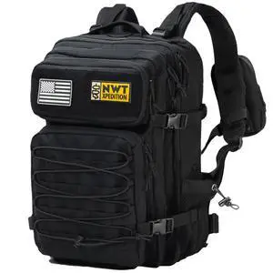 Military Tactical Backpack,Sturdy Work & Molle Laptops Rucksack, Heavy Duty Pack for Hiking Camping Travel Fishing Gym,Black Military Tactical Backpack,Sturdy Work & Molle Laptops Rucksack, Heavy Duty Pack for Hiking Camping Travel Fishing Gym,Black