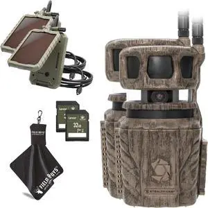 Revolver 36MP Trail Camera with 1080P HD Video at 30 FPS, 0.4 Sec Trigger Speed, 360° Panoramic View, Built-in GPS, Verizon/AT&T Cellular, 32GB SD Card, Cloth, and Solar Panel (2 PK) Revolver 36MP Trail Camera with 1080P HD Video at 30 FPS, 0.4 Sec Trigger Speed, 360° Panoramic View, Built-in GPS, Verizon/AT&T Cellular, 32GB SD Card, Cloth, and Solar Panel (2 PK)