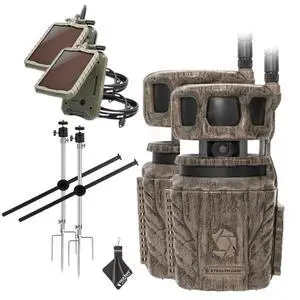 Revolver 36MP Trail Camera with 1080P HD Video at 30 FPS, 0.4 Sec Trigger Speed, 360° Panoramic View, Built-in GPS, Verizon/AT&T Cellular, Solar Panel, Mounting Post, & Cloth (2PK) Revolver 36MP Trail Camera with 1080P HD Video at 30 FPS, 0.4 Sec Trigger Speed, 360° Panoramic View, Built-in GPS, Verizon/AT&T Cellular, Solar Panel, Mounting Post, & Cloth (2PK)