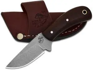 5.5" Handmade Damascus Steel EDC Knife, Full Tang Fixed Blade, Rosewood Handle - Horizontal Carry Genuine Leather Sheath - Belt Knife - Razor Sharp Compact Hunting & Utility Knife 5.5" Handmade Damascus Steel EDC Knife, Full Tang Fixed Blade, Rosewood Handle - Horizontal Carry Genuine Leather Sheath - Belt Knife - Razor Sharp Compact Hunting & Utility Knife