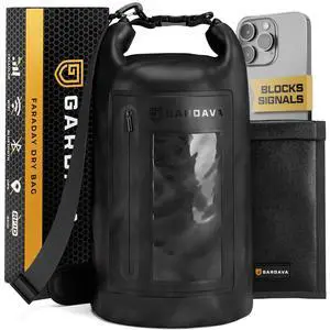 Faraday Bag, Military Grade Shield Bag, Waterproof EMP Cage, Dry Bag for Laptops & Phones, Large Faraday Bags Faraday Bag, Military Grade Shield Bag, Waterproof EMP Cage, Dry Bag for Laptops & Phones, Large Faraday Bags