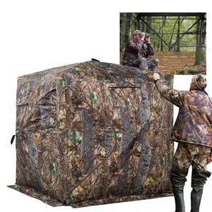 Hunting Blind 270/360 Degree See Through Ground Blind with Carrying Bag, 2/3/4 Person Pop Up Camouflage Tent Portable Concealed Shelter Hunting Blind 270/360 Degree See Through Ground Blind with Carrying Bag, 2/3/4 Person Pop Up Camouflage Tent Portable Concealed Shelter