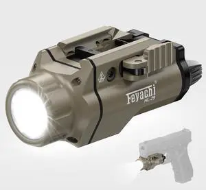 Tactical Picatinny Rail Flashlight, LED Weapon Light, Pistol Light | with 5 Interchangeable Picatinny Rail Adapters Fits Multiple Models IPX7 Water-Resistant Tactical Picatinny Rail Flashlight, LED Weapon Light, Pistol Light | with 5 Interchangeable Picatinny Rail Adapters Fits Multiple Models IPX7 Water-Resistant