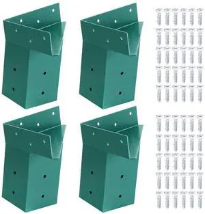 Deer Stand Brackets 4x4, Heavy Duty Elevator Bracket for Deer Blind Outdoor Hunting Platform Blind Box Treehouse Shooting Shack Pergolas Green 4PCS with Screws Deer Stand Brackets 4x4, Heavy Duty Elevator Bracket for Deer Blind Outdoor Hunting Platform Blind Box Treehouse Shooting Shack Pergolas Green 4PCS with Screws