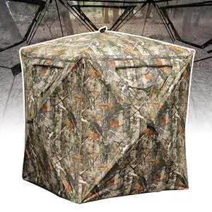 Hunting Blind, 2 Person Pop Up Blinds 360 Degree See Through, Portable Durable Hunting Ground Blinds for Deer & Turkey Hunting Hunting Blind, 2 Person Pop Up Blinds 360 Degree See Through, Portable Durable Hunting Ground Blinds for Deer & Turkey Hunting