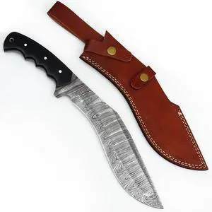 REG-166 Custom Handmade Damascus Steel kukri Knife - Perfect Grip G10 Handle REG-166 Custom Handmade Damascus Steel kukri Knife - Perfect Grip G10 Handle