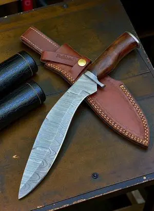 RG-156 Handmade Damascus Steel 15.00 Inches Kukri Knife - Perfect Grip RG-156 Handmade Damascus Steel 15.00 Inches Kukri Knife - Perfect Grip