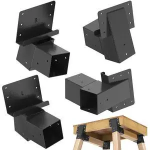 Heavy Duty Deer Stand Brackets, 4x4 Compound Angle Bracket, Powder Coated Elevated Bracket for Outdoor Platforms, Deer Hunting, Shooting Shack, Observation Decks& Tree Houses (4Pack) Heavy Duty Deer Stand Brackets, 4x4 Compound Angle Bracket, Powder Coated Elevated Bracket for Outdoor Platforms, Deer Hunting, Shooting Shack, Observation Decks& Tree Houses (4Pack)