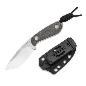 Buddy Fixed Blade Knife, 3" 14C28N Steel Camping Knife with Black Micarta Handle, Compact EDC Fixed Blade Knives with Sheath for Hiking & Camping 1081A8 Buddy Fixed Blade Knife, 3" 14C28N Steel Camping Knife with Black Micarta Handle, Compact EDC Fixed Blade Knives with Sheath for Hiking & Camping 1081A8