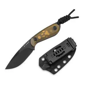 Buddy Fixed Blade Knife, 3" Nitro-V Steel Camping Knife with Yellow PEI Handle, Compact EDC Fixed Blade Knives with Sheath for Hiking & Camping 1081A1 Buddy Fixed Blade Knife, 3" Nitro-V Steel Camping Knife with Yellow PEI Handle, Compact EDC Fixed Blade Knives with Sheath for Hiking & Camping 1081A1