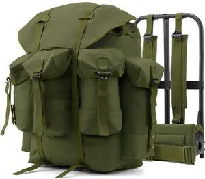 50L Military Alice Pack Army Survival Combat ALICE Rucksack Backpack for Men & Women for Camping, Hiking, Emergency Army Green 50L Military Alice Pack Army Survival Combat ALICE Rucksack Backpack for Men & Women for Camping, Hiking, Emergency Army Green