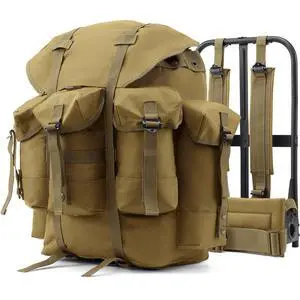 50L Military Alice Pack Army Survival Combat ALICE Rucksack Backpack for Men & Women for Camping, Hiking, Emergency Khaki 50L Military Alice Pack Army Survival Combat ALICE Rucksack Backpack for Men & Women for Camping, Hiking, Emergency Khaki