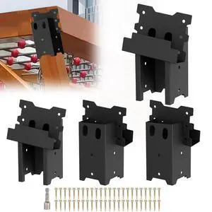 Deer Stand Brackets 4 x 4, Outdoor Platform Deer Blind Brackets 4 PCS / 8 PCS, 12 / 14 Gauge Steel Elevator Brackets for Hunting Platform, Shooting Shacks, Tree Houses Deer Stand Brackets 4 x 4, Outdoor Platform Deer Blind Brackets 4 PCS / 8 PCS, 12 / 14 Gauge Steel Elevator Brackets for Hunting Platform, Shooting Shacks, Tree Houses
