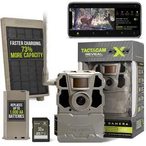 Reveal X Gen 2.0 LTE Cellular Trail Camera + Solar Panel + Lipo Lithium Battery Pack + 32GB SD Card Reveal X Gen 2.0 LTE Cellular Trail Camera + Solar Panel + Lipo Lithium Battery Pack + 32GB SD Card