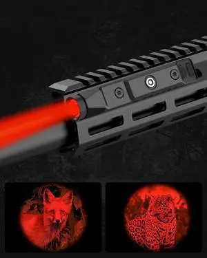 Hunting Flashlight Red Light, Low Profile Mlok Picatinny Mounted | Portable Flashlight for Coyote Hog Varmint Night Hunt Hunting Flashlight Red Light, Low Profile Mlok Picatinny Mounted | Portable Flashlight for Coyote Hog Varmint Night Hunt