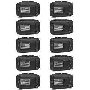 2 Pack Tactical Molle Admin Pouch with US Flag Patch and Keychain - Utility Laser Cut Tactical EDC Tool Pouch Bag Horizontal Modular Pouches Utility Tool Pouch 2 Pack Tactical Molle Admin Pouch with US Flag Patch and Keychain - Utility Laser Cut Tactical EDC Tool Pouch Bag Horizontal Modular Pouches Utility Tool Pouch