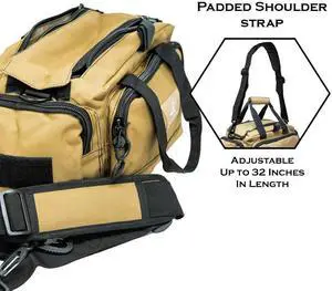 Tactical Range Bag - Medium Size Range Bag for Shooting - Gun Case for Handguns, Ammo Storage, Tactical Backpack, Molle Webbing, Free Subdued USA Patch Tactical Range Bag - Medium Size Range Bag for Shooting - Gun Case for Handguns, Ammo Storage, Tactical Backpack, Molle Webbing, Free Subdued USA Patch