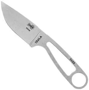 Izula Fixed Blade Knife w/Molded Polymer Sheath and Clip Plate Izula Fixed Blade Knife w/Molded Polymer Sheath and Clip Plate