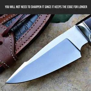 Predator Hunter D2 Steel - Handmade Fixed Blade Hunting Knife 10" - Walnut Wood Handle & Leather Belt Sheath - Bushcraft Camping Skinning & Survival Knife - Collector Hunter Men Gifts Predator Hunter D2 Steel - Handmade Fixed Blade Hunting Knife 10" - Walnut Wood Handle & Leather Belt Sheath - Bushcraft Camping Skinning & Survival Knife - Collector Hunter Men Gifts