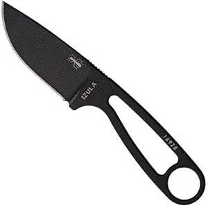 Izula Fixed Blade Knife w/Molded Polymer Sheath and Clip Plate Izula Fixed Blade Knife w/Molded Polymer Sheath and Clip Plate