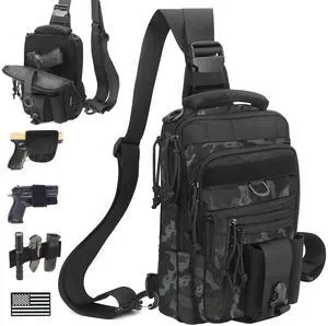 Dual Pistol Holster Chest Bag Concealed Carry Sling Crossbody Tactical Gun Convertible Backpack Shooting Hunting Dual Pistol Holster Chest Bag Concealed Carry Sling Crossbody Tactical Gun Convertible Backpack Shooting Hunting