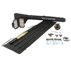 Fly Fishing 9 Foot, 4-Piece, 3/4 Weight Fly Rod Deluxe Complete Fly Fishing Rod and Reel Combo Starter Package Fly Fishing 9 Foot, 4-Piece, 3/4 Weight Fly Rod Deluxe Complete Fly Fishing Rod and Reel Combo Starter Package
