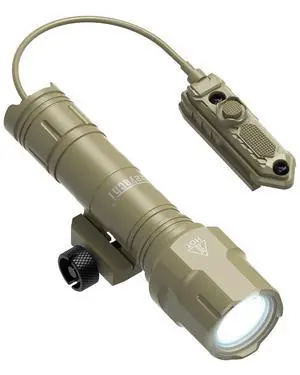 Rifle Light 1200LM 22500Candela WL25 Tactical AR Flashlight LED Outdoor Light with Pressure Switch & Picatinny/Mlock Rail Mount, 3 Modes - High/Low/Strobe Rifle Light 1200LM 22500Candela WL25 Tactical AR Flashlight LED Outdoor Light with Pressure Switch & Picatinny/Mlock Rail Mount, 3 Modes - High/Low/Strobe