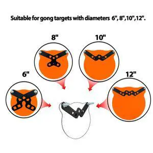 AR500 Steel Shooting Target with 2x4 Target Hanger AR500 Steel Shooting Target with 2x4 Target Hanger