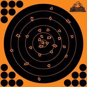 Reactive Self Adhesive Circle Target | 12x12 Inch Reactive Sticker Shooting Targets Reactive Self Adhesive Circle Target | 12x12 Inch Reactive Sticker Shooting Targets