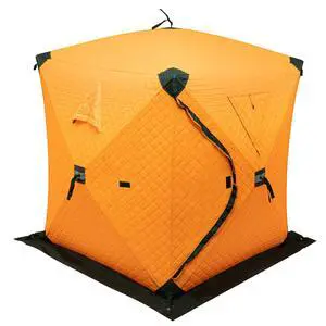 Insulated Tent, 57x57x65in Pop-Up Ice Fishing Tent Portable Insulated Tents for Camping with Windproof Ropes/Ice Anchors, 210d Oxford Cloth, Portable 1-2 Person Ice Shanty for Winter Fishing Insulated Tent, 57x57x65in Pop-Up Ice Fishing Tent Portable Insulated Tents for Camping with Windproof Ropes/Ice Anchors, 210d Oxford Cloth, Portable 1-2 Person Ice Shanty for Winter Fishing