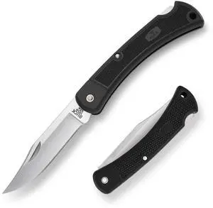 110 Folding Hunter LT Knife, 3-3/4" Blade, Lockback Design, Nylon Handle, 420HC Stainless Steel Clip Point Blade, Sheath Included, Hunting Knife Made in the USA, 3.2 oz 110 Folding Hunter LT Knife, 3-3/4" Blade, Lockback Design, Nylon Handle, 420HC Stainless Steel Clip Point Blade, Sheath Included, Hunting Knife Made in the USA, 3.2 oz