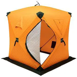 Pop-Up Ice Fishing Tent,1 to 2 Persons Portable Hub-Style Shelter with Waterproof Oxford Fabric, Includes Anchors, Ropes & Carry Bag,Insulated Ice Shanty House for Winter Fishing Pop-Up Ice Fishing Tent,1 to 2 Persons Portable Hub-Style Shelter with Waterproof Oxford Fabric, Includes Anchors, Ropes & Carry Bag,Insulated Ice Shanty House for Winter Fishing