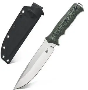 EF128 Fixed Blade Knife DC53 Steel Blade, Two Tone G10 Handle Full Tang Fixed Knifes Straight Knife for Working Camping Hunting Adventure EDC Tool Knife EF128 Fixed Blade Knife DC53 Steel Blade, Two Tone G10 Handle Full Tang Fixed Knifes Straight Knife for Working Camping Hunting Adventure EDC Tool Knife