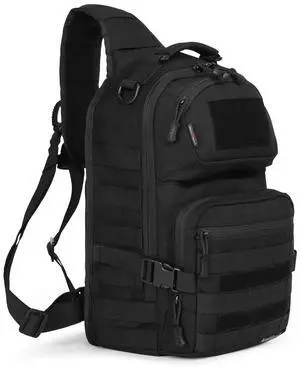15L 1050D Urban Tactical Sling Bag for Men, 12 Inch Laptop, Black | Water Resistant Heavy Duty MOLLE Crossbody One Shoulder Strap Backpack, Everyday Carry Commuting, Travel, Cycling, Motorcycle 15L 1050D Urban Tactical Sling Bag for Men, 12 Inch Laptop, Black | Water Resistant Heavy Duty MOLLE Crossbody One Shoulder Strap Backpack, Everyday Carry Commuting, Travel, Cycling, Motorcycle