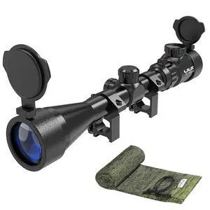 3-9x40 Rifle Scope with Red/Green Illuminated Rangefinder Reticle, 20mm Picatinny/Weaver Rings Included, 1/4 MOA Adjustment, Fast Focus Eyepiece, Waterproof Fogproof 3-9x40 Rifle Scope with Red/Green Illuminated Rangefinder Reticle, 20mm Picatinny/Weaver Rings Included, 1/4 MOA Adjustment, Fast Focus Eyepiece, Waterproof Fogproof