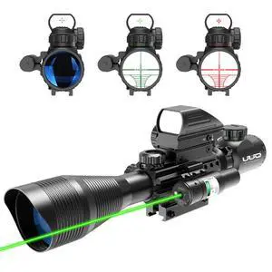 C4-12X50 Rifle Scope Dual Illuminated Reticle W/Laser Sight and Holographic Dot Reflex Sight C4-12X50 Rifle Scope Dual Illuminated Reticle W/Laser Sight and Holographic Dot Reflex Sight