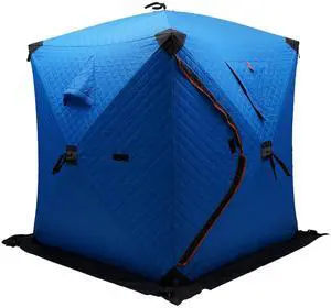Ice Fishing Winter Shelter 1-2 Person Portable Ice Shanty for Winter Ice Fishing Tent 3-Layer Portable Thermal Hub Tent with Carrying Bag Ice Fishing Winter Shelter 1-2 Person Portable Ice Shanty for Winter Ice Fishing Tent 3-Layer Portable Thermal Hub Tent with Carrying Bag