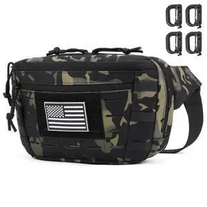 Tactical Sling Bag, Fanny Pack,2in1,CCW & EDC Shoulder Bag with MOLLE & Pistol Holster - 1000D Adjustable Strap for Outdoor Carry Men & Women Tactical Sling Bag, Fanny Pack,2in1,CCW & EDC Shoulder Bag with MOLLE & Pistol Holster - 1000D Adjustable Strap for Outdoor Carry Men & Women