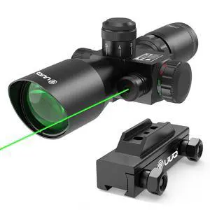 2.5-10x40 Rifle Scope with Red/Green Illuminated Mil-dot with Red/Green Laser Combo-Green Lens Color,Tactical Scope for Gun Air Hunting,Free 20/11mm Mounts 2.5-10x40 Rifle Scope with Red/Green Illuminated Mil-dot with Red/Green Laser Combo-Green Lens Color,Tactical Scope for Gun Air Hunting,Free 20/11mm Mounts