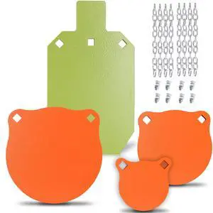 AR500 Steel Shooting Targets, Laser-Cut Metal Targets with High-Visibility Glow Neon Color for Reactive Range Shooting AR500 Steel Shooting Targets, Laser-Cut Metal Targets with High-Visibility Glow Neon Color for Reactive Range Shooting