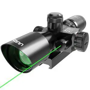 2.5-10x40 Rifle Scope with Red/Green Illuminated Mil-dot with Red/Green Laser Combo-Green Lens Color,Tactical Scope for Gun Air Hunting,Free 20/11mm Mounts 2.5-10x40 Rifle Scope with Red/Green Illuminated Mil-dot with Red/Green Laser Combo-Green Lens Color,Tactical Scope for Gun Air Hunting,Free 20/11mm Mounts