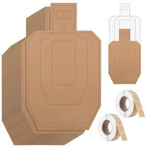 Shooting Targets for USPSA, 15/30/60/90/120PCS Cardboard Targets with Target Pasters, 30x18in Tactical Shooting Silhouette Target for Shooting Range Practice Competitions Training Shooting Targets for USPSA, 15/30/60/90/120PCS Cardboard Targets with Target Pasters, 30x18in Tactical Shooting Silhouette Target for Shooting Range Practice Competitions Training