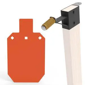 AR500 Steel Target - 1/2 inch Thick Metal Gong Target, Neon Orange Color AR500 Steel Target - 1/2 inch Thick Metal Gong Target, Neon Orange Color